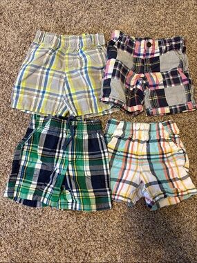 Kids Plaid Pull-On Shorts - Multi Color Pack